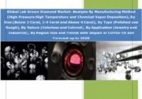 世界のラボグロウンダイヤモンド市場 : 製造方法 (高圧高温および化学蒸着)、サイズ (2 カラット未満、2 ～ 4 カラット、 4 カラット以上)、タイプ (研磨済、粗い)、性質 (無色および着色)、用途(ジュエリー、産業)、地域規模別分析と動向 - 2028年までの予測 Global Lab Grown Diamond Market: Analysis By Manufacturing Method (High Pressure High Temperature and Chemical Vapor Deposition), By Size (Below 2 Carat, 2-4 Carat and Above 4 Carat), By Type (Polished and Rough), By Nature (Colorless and Colored), By Application (Jewelry and Industrial), By Region Size and Trends with Impact of COVID-19 and Forecast up to 2028